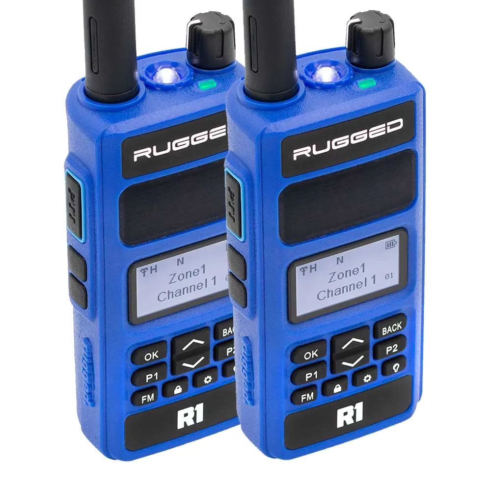 2 PACK - Rugged R1 - Business Band Two Way Handheld Radio - Digital and Analog