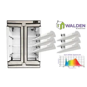 Active Grow Microgreen 2' x 4' 3-Tier LED Walden White Grow Tent Kit