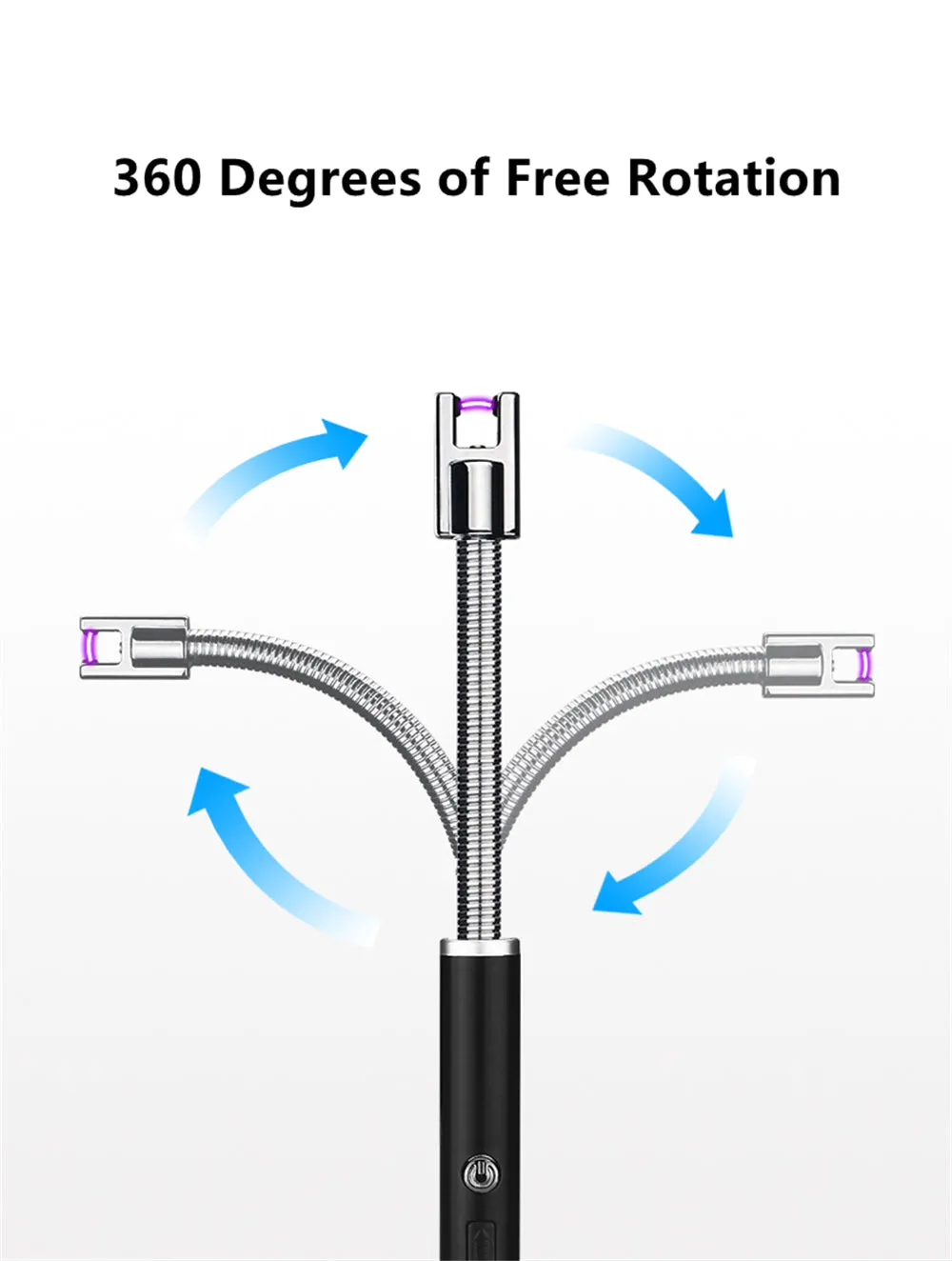 ARC BBQ, Candle Lighter | Multipurpose Rechargeable USB Electric Lighter with Rounded Handle and Flexible Top