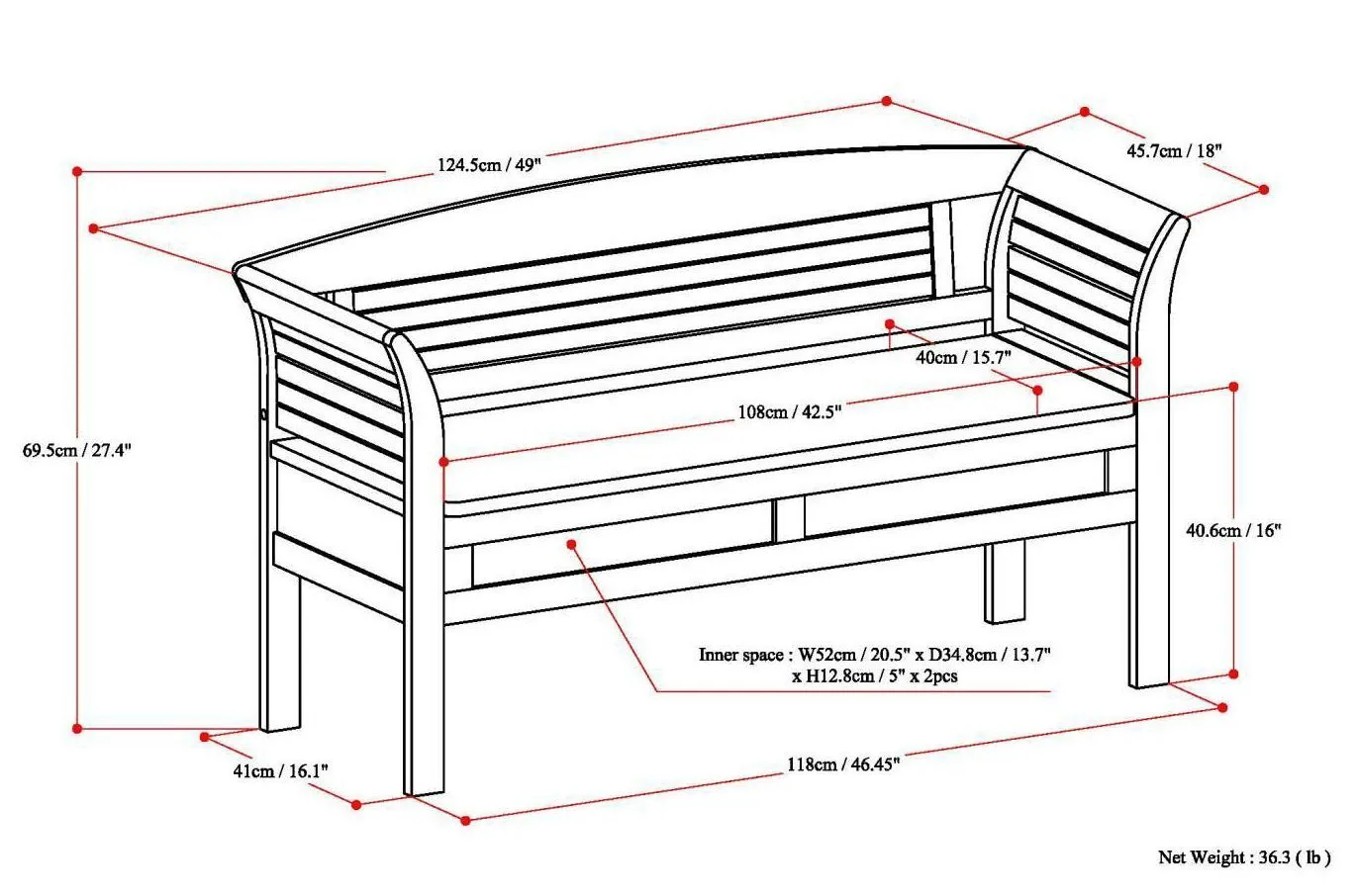 Arlington Entryway Bench