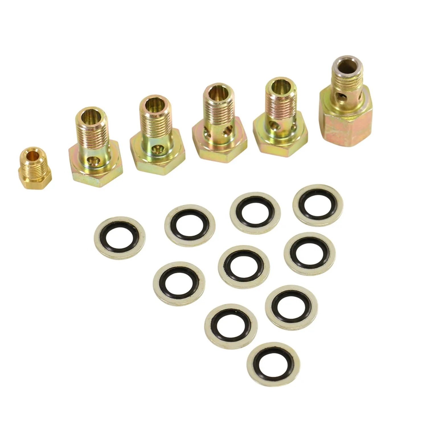 BD Diesel 1050215 Fuel Line Banjo Bolt Upgrade Kit; Incl. Washers;