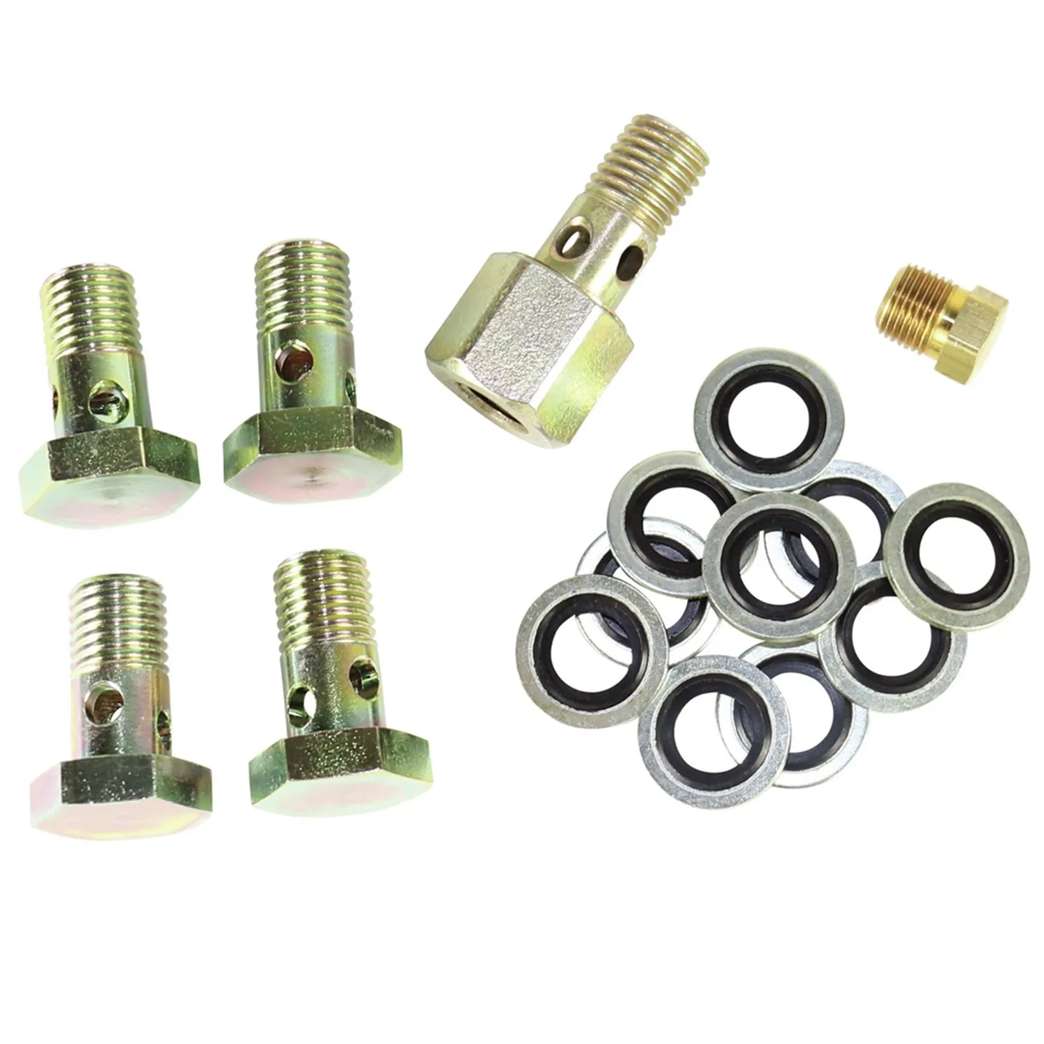 BD Diesel 1050220 Fuel Line Banjo Bolt Upgrade Kit; Incl. Washers;