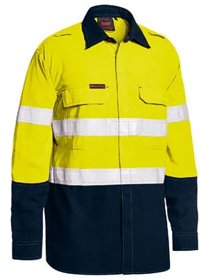 Bisley Tencate Tecasafe Taped Two Tone Hi Vis FR Lightweight Vented Shirt (BS8237T)