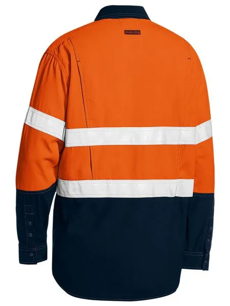 Bisley Tencate Tecasafe Taped Two Tone Hi Vis FR Lightweight Vented Shirt (BS8237T)