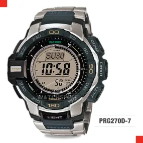 Casio Pro Trek PRG270D-7D: Durable Stainless Steel Multifunction Outdoor Watch