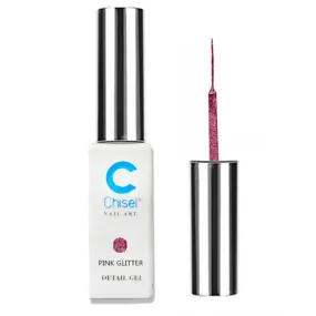 Chisel Nail Art Gel - Pink Glitter