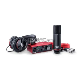 Focusrite Scarlett Solo 3rd Gen Studio with USB Audio Interface, Microphone, Headphone and XLR Cable - Brand New