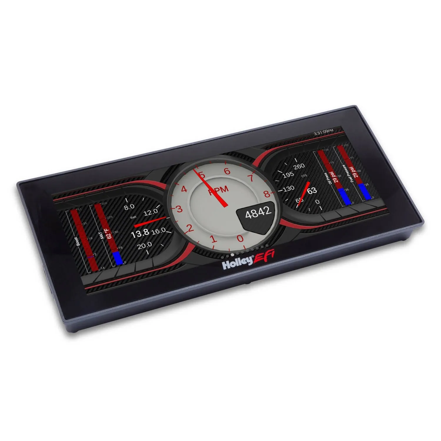 Holley EFI Pro Dash - Digital - 13.44 x 5.81 x 1.25" Rectangular Touch Screen - Multiple Gauges - Programmable - Black Face