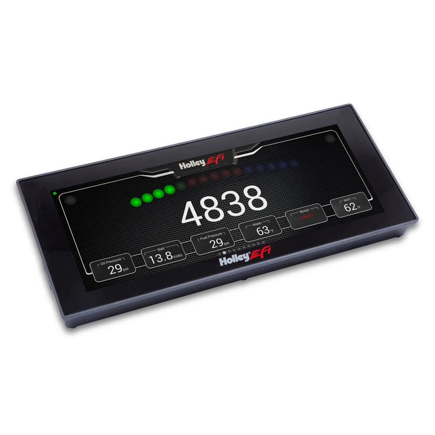 Holley EFI Pro Dash - Digital - 13.44 x 5.81 x 1.25" Rectangular Touch Screen - Multiple Gauges - Programmable - Black Face