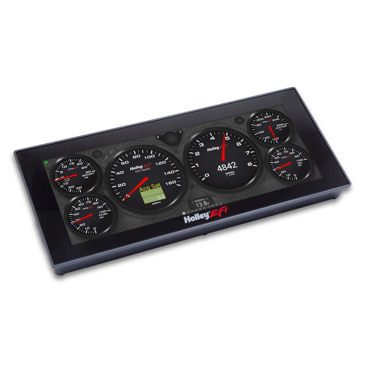 Holley EFI Pro Dash - Digital - 13.44 x 5.81 x 1.25" Rectangular Touch Screen - Multiple Gauges - Programmable - Black Face