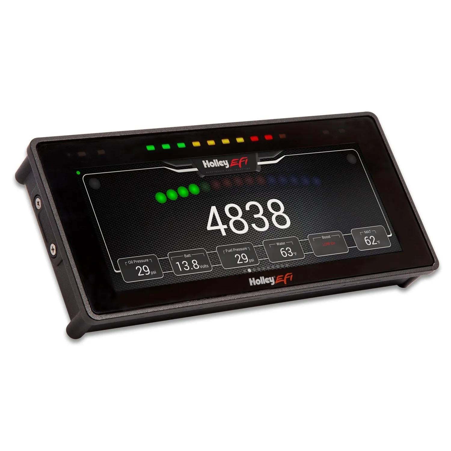 Holley EFI Pro Dash - Digital - 7.60 x 6.86 x 3.50" Rectangular Touch Screen - Multiple Gauges - Programmable - Black Face