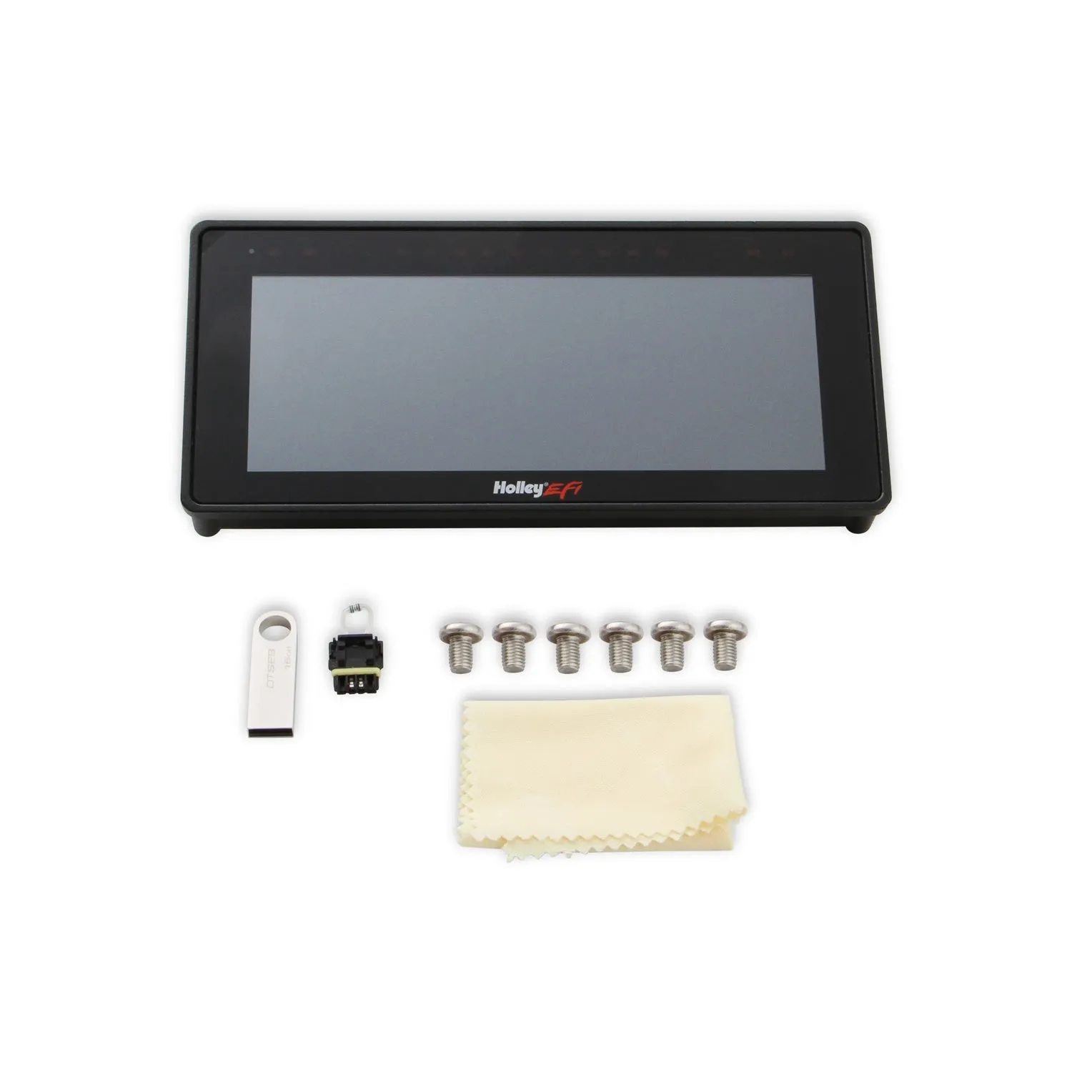 Holley EFI Pro Dash - Digital - 7.60 x 6.86 x 3.50" Rectangular Touch Screen - Multiple Gauges - Programmable - Black Face