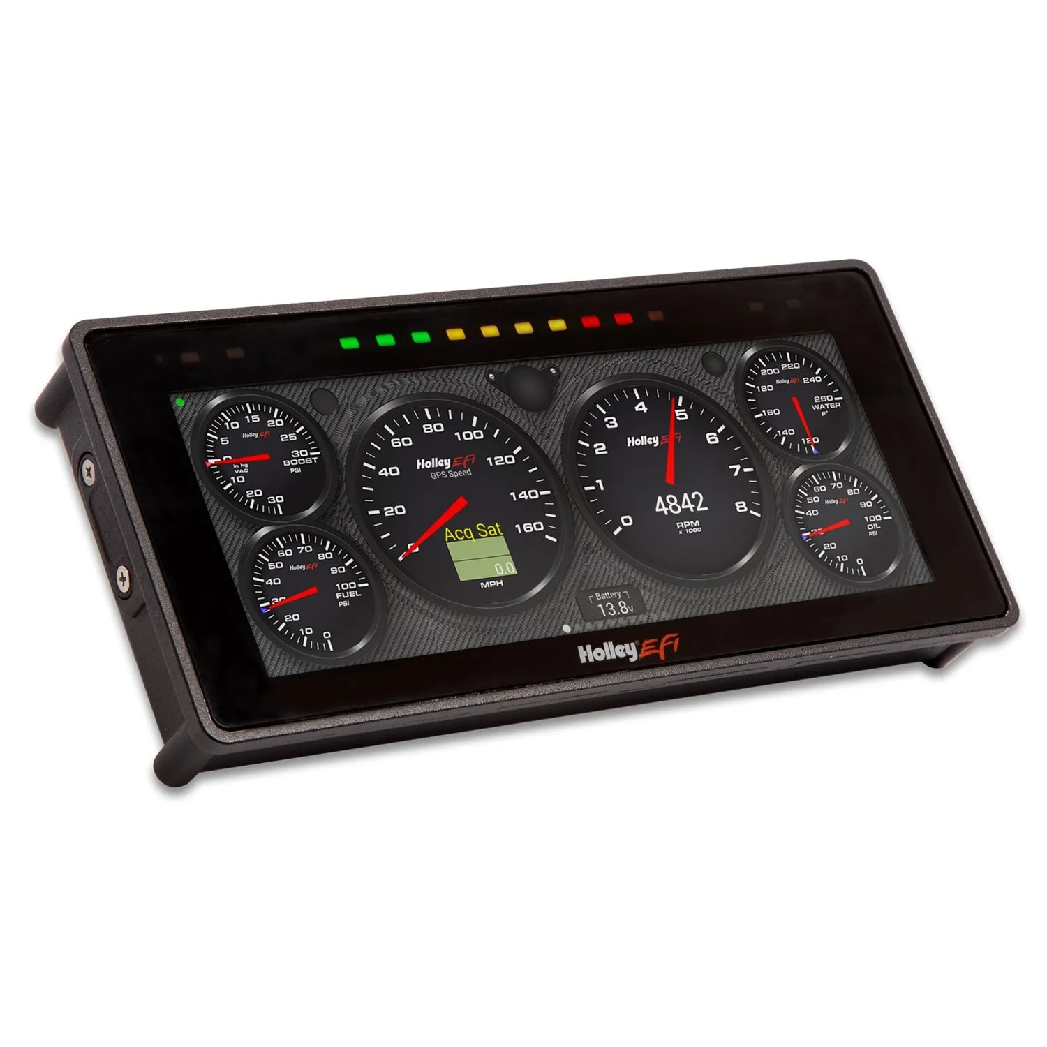 Holley EFI Pro Dash - Digital - 7.60 x 6.86 x 3.50" Rectangular Touch Screen - Multiple Gauges - Programmable - Black Face