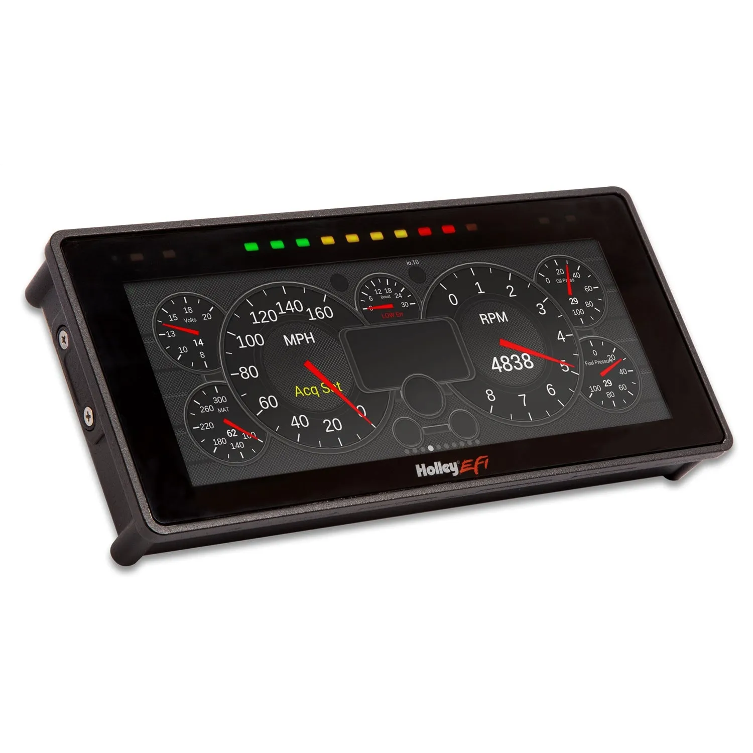 Holley EFI Pro Dash - Digital - 7.60 x 6.86 x 3.50" Rectangular Touch Screen - Multiple Gauges - Programmable - Black Face