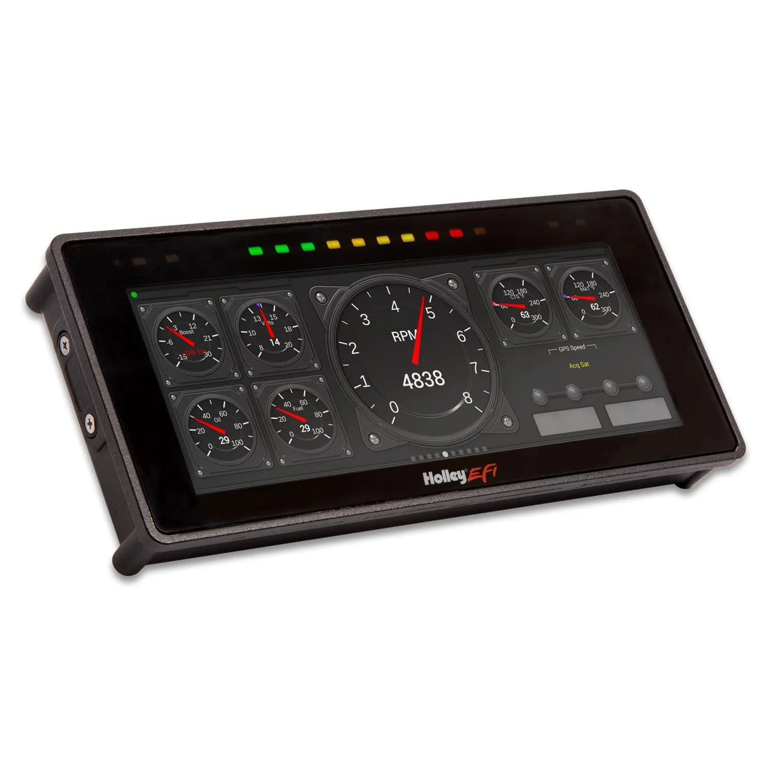 Holley EFI Pro Dash - Digital - 7.60 x 6.86 x 3.50" Rectangular Touch Screen - Multiple Gauges - Programmable - Black Face