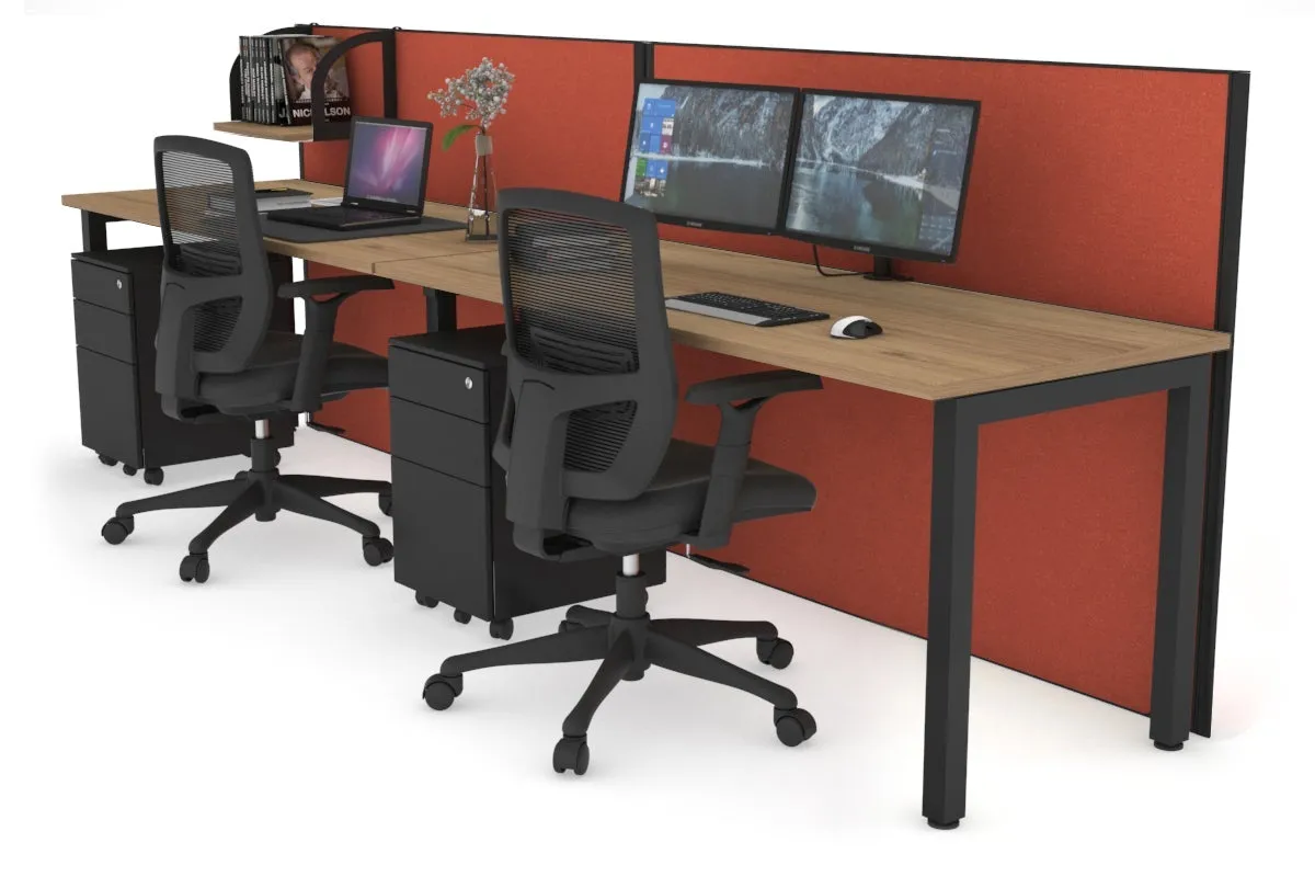 Horizon Quadro 2 Person Run Square Legs Office Workstation [1600L x 700W]