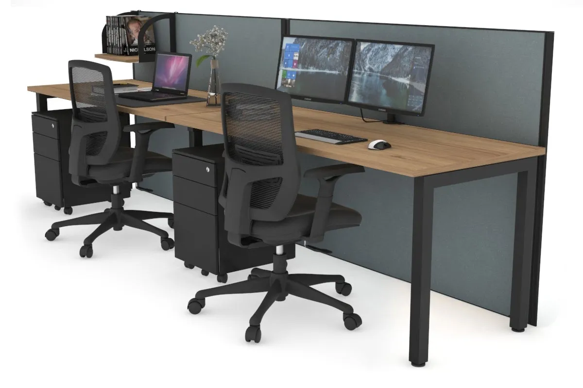 Horizon Quadro 2 Person Run Square Legs Office Workstation [1600L x 700W]