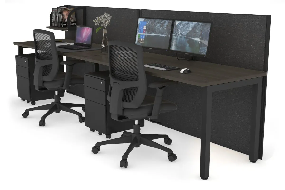 Horizon Quadro 2 Person Run Square Legs Office Workstation [1600L x 700W]