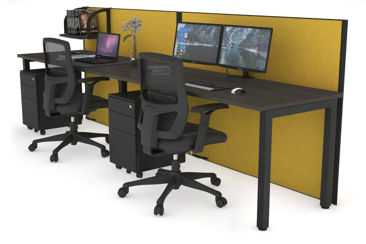 Horizon Quadro 2 Person Run Square Legs Office Workstation [1600L x 700W]