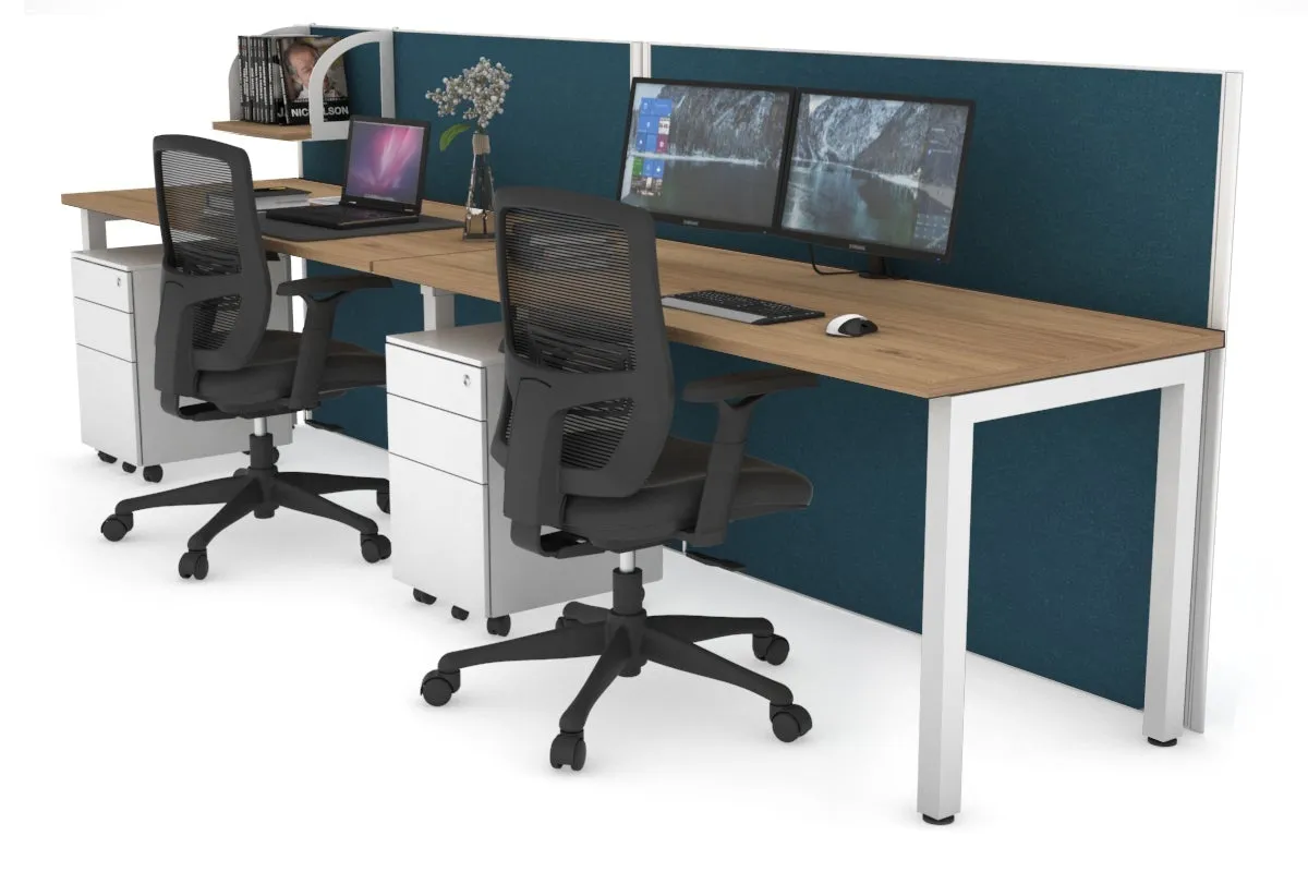 Horizon Quadro 2 Person Run Square Legs Office Workstation [1600L x 700W]