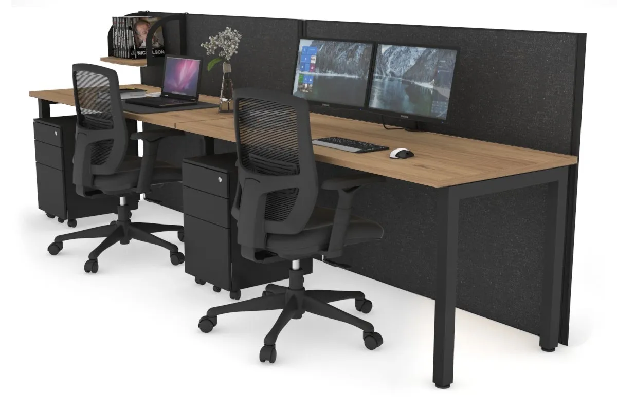 Horizon Quadro 2 Person Run Square Legs Office Workstation [1600L x 700W]