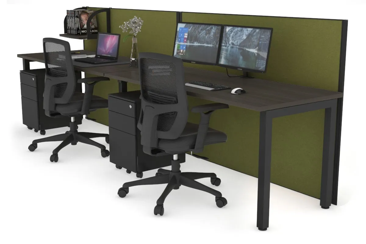 Horizon Quadro 2 Person Run Square Legs Office Workstation [1600L x 700W]