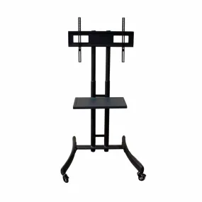 Lorell/Rocelco 32"-61" Mobile TV Cart for Flat Screens and Monitors with A/V shelf, R BSTC