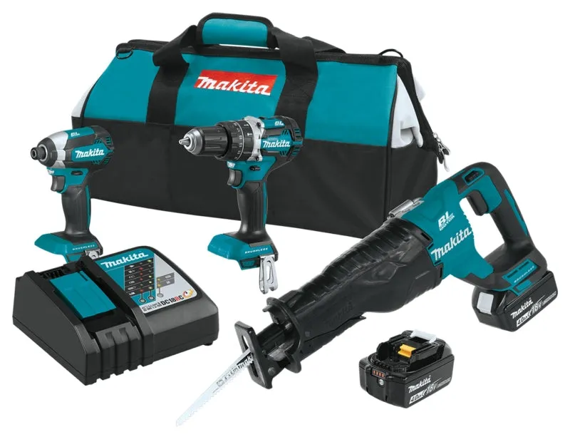 Makita XT328M Brushless Combination Kit, Battery Included, 18 V, 3-Tool, Lithium-Ion Battery :EA: QUANTITY: 1