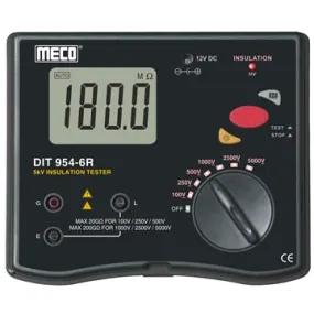 Meco 6 Range 5kV - 200GOhm Digital Insulation Tester (Model : DIT 954-6R)