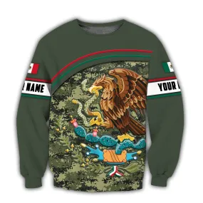 Personalized Name Mexico Coat Of Arms Camo Unisex Sweatshirt Hoodie Christmas Shirts