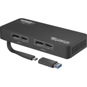 Plugable 4K DisplayPort and HDMI Dual Monitor Adapter for USB 3.0 and USB-C