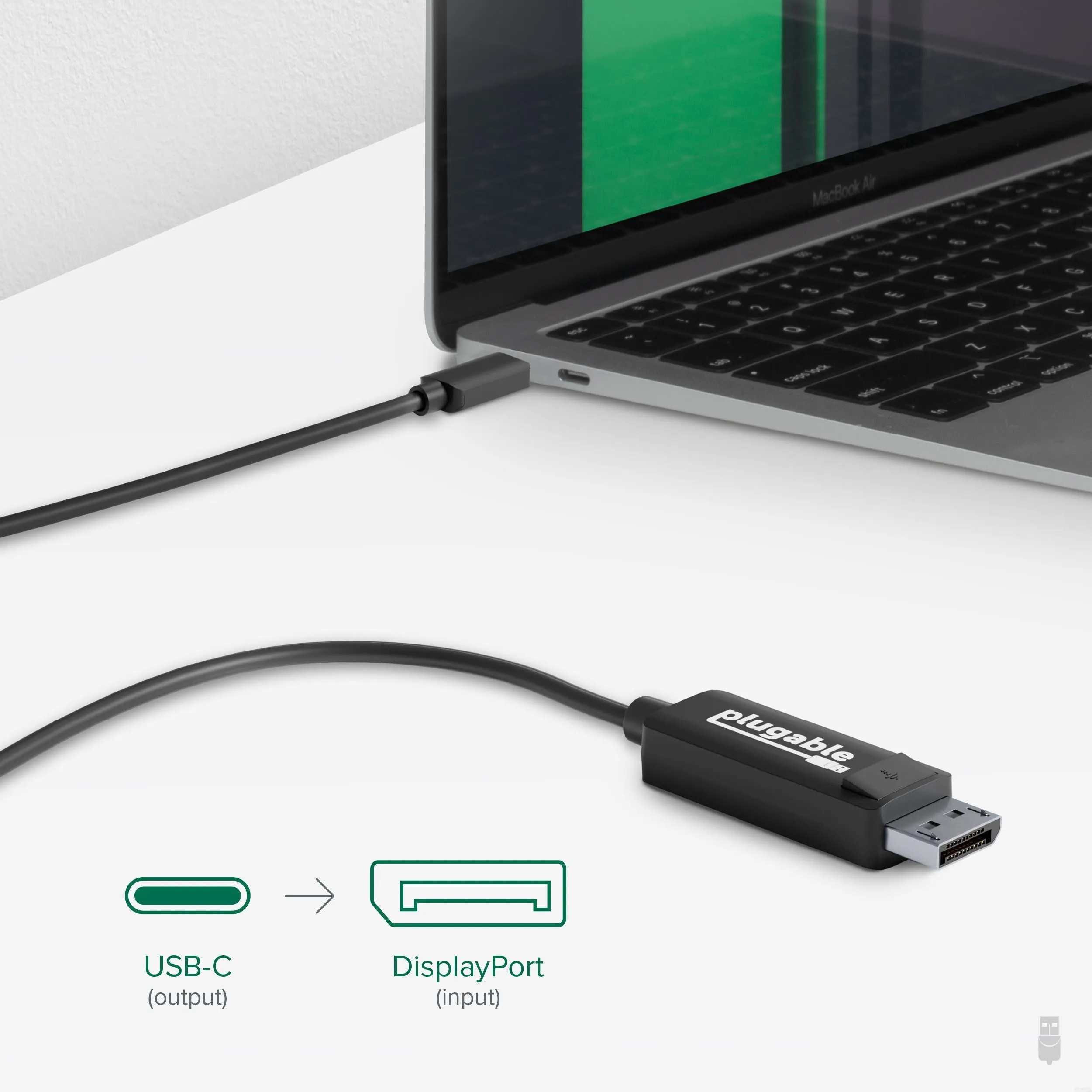 Plugable USB 3.1 Type-C to DisplayPort Adapter Cable