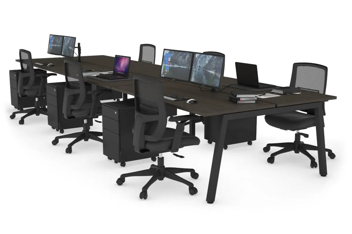 Quadro 6 Person Office Workstation [1400L x 700W]