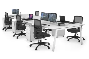 Quadro 6 Person Office Workstation [1400L x 700W]