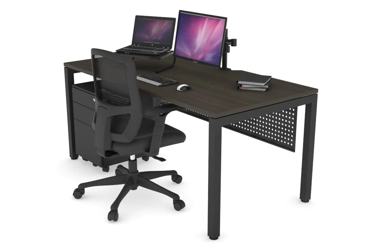 Quadro Square Legs Office Desk [1200L x 800W with Cable Scallop]