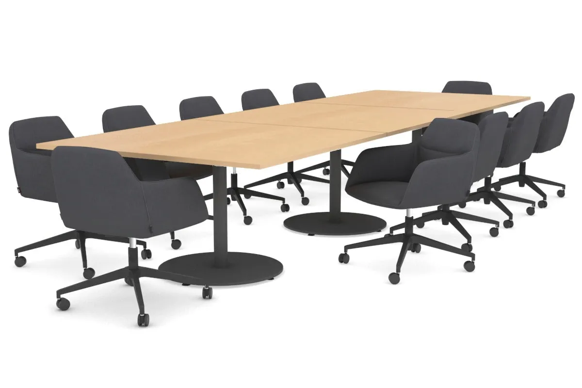 Sapphire Disc Base Boardroom Rectangle Table [3600L x 1200W]