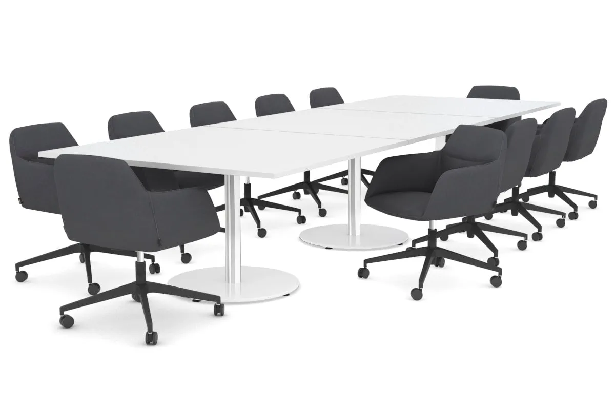 Sapphire Disc Base Boardroom Rectangle Table [3600L x 1200W]