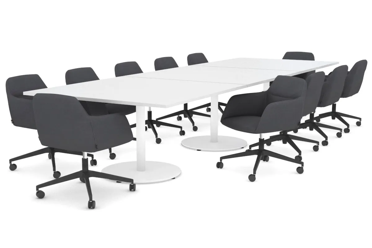 Sapphire Disc Base Boardroom Rectangle Table [3600L x 1200W]