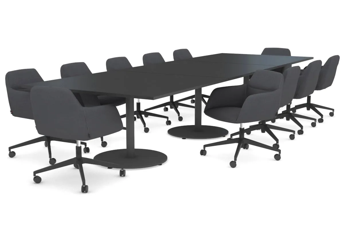 Sapphire Disc Base Boardroom Rectangle Table [3600L x 1200W]