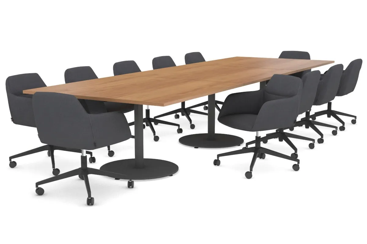 Sapphire Disc Base Boardroom Rectangle Table [3600L x 1200W]