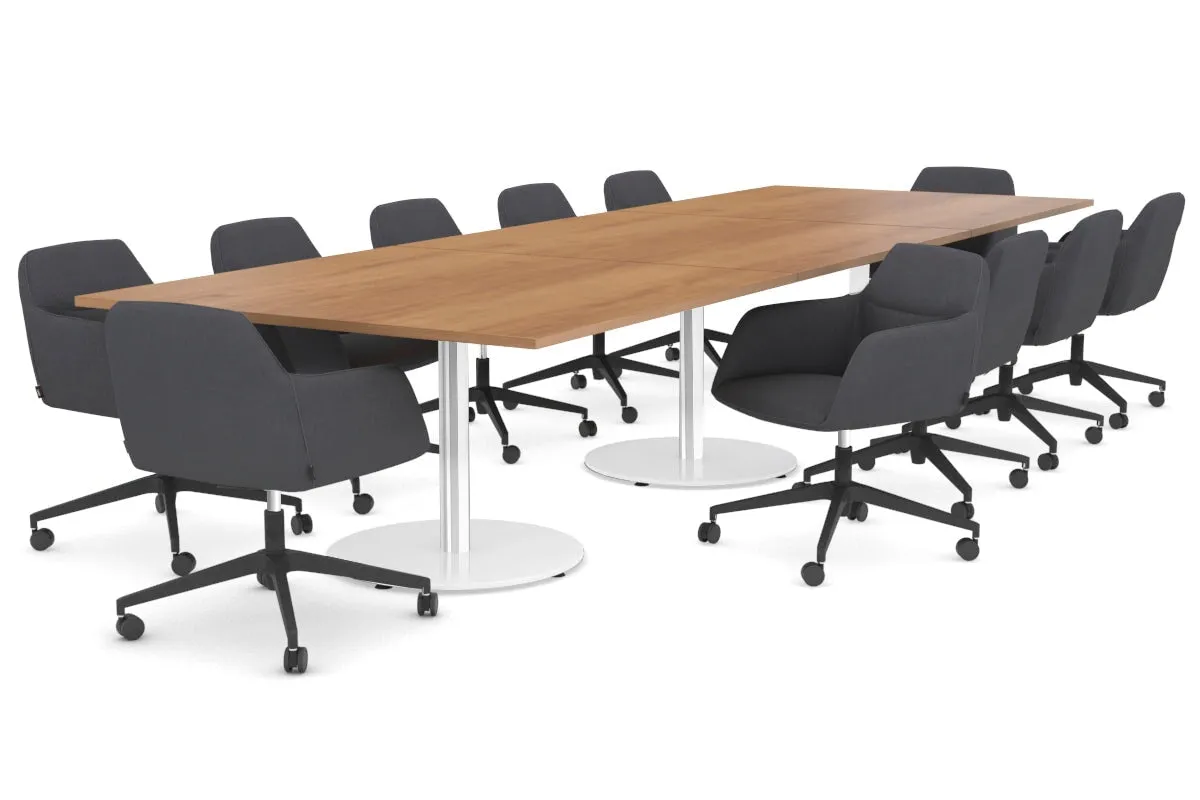 Sapphire Disc Base Boardroom Rectangle Table [3600L x 1200W]