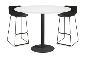 Sapphire Disc Base Tall Round Bar Counter Table [1000 mm]