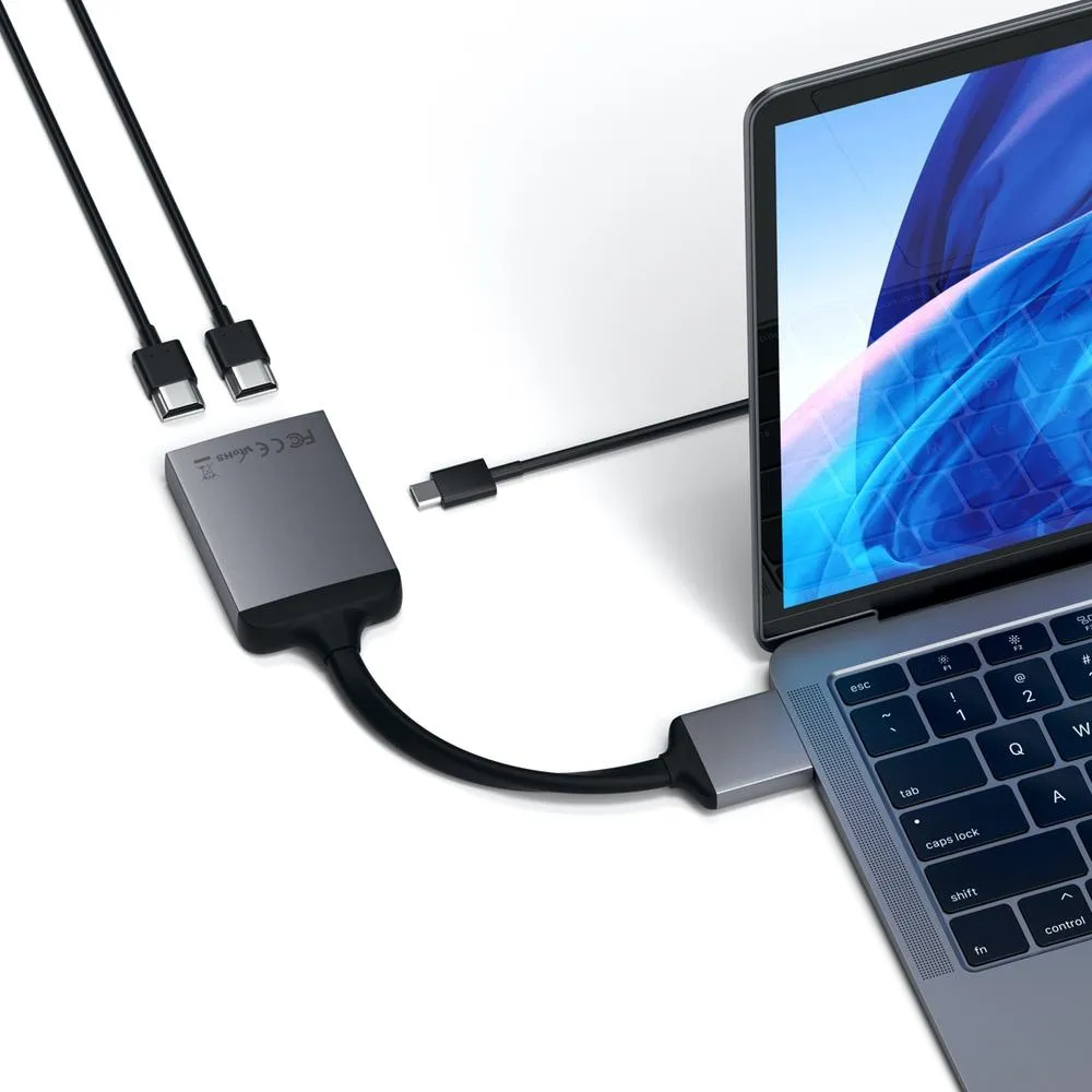 Satechi USB-C Dual HDMI Adaptor - Silver