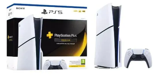 Sony PS5 Disc Console (Model Group – Slim) With PS Plus Premium 24 Month Subscription