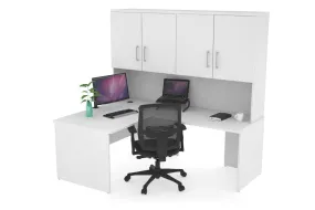 Uniform Panel Return Desk - Hutch with Doors [1200L x 1600W]