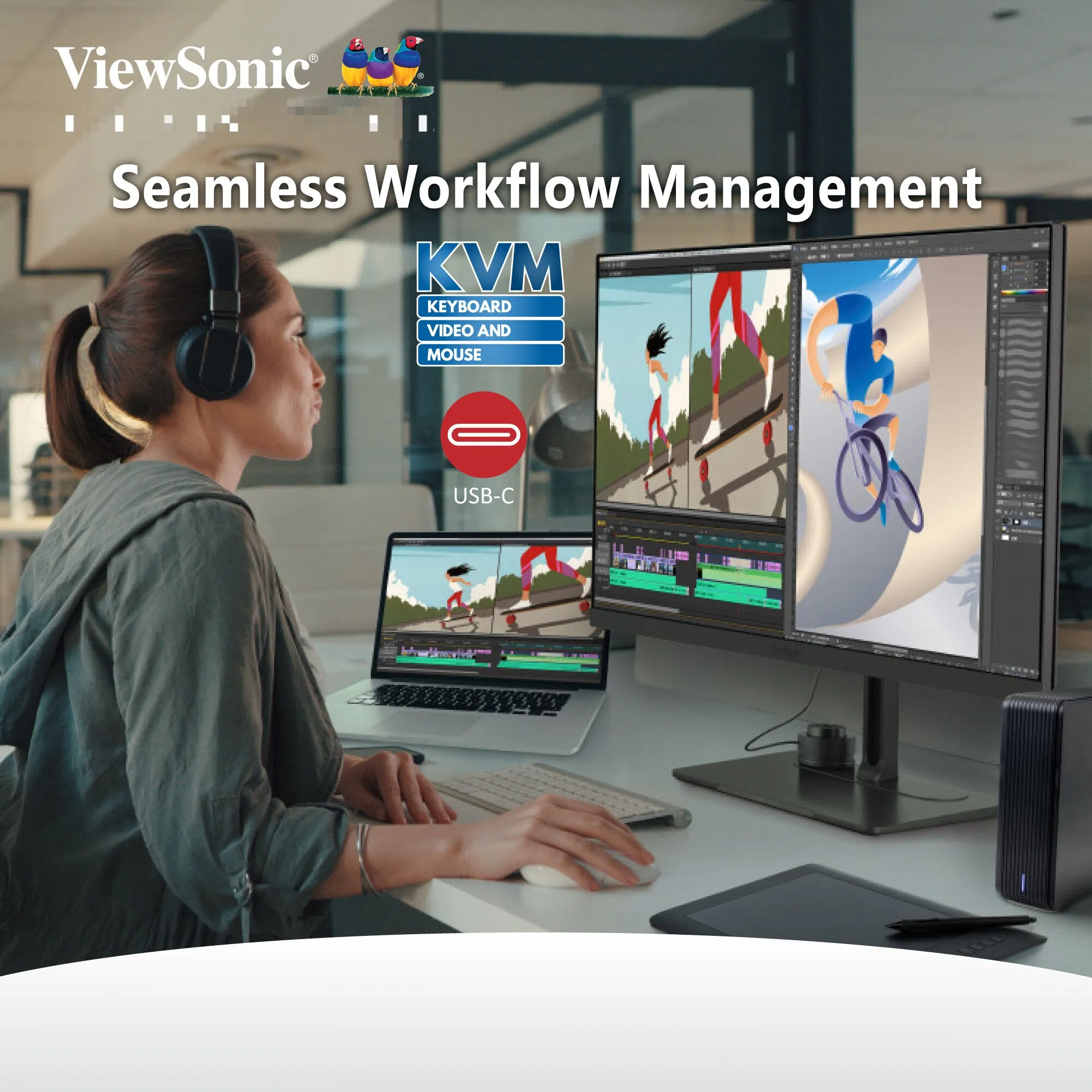 ViewSonic VP2776 27 Inch QHD Pantone Validated Video Editing Monitor With integrated calibrator, 165Hz & Nano IPS ( VP2776 )