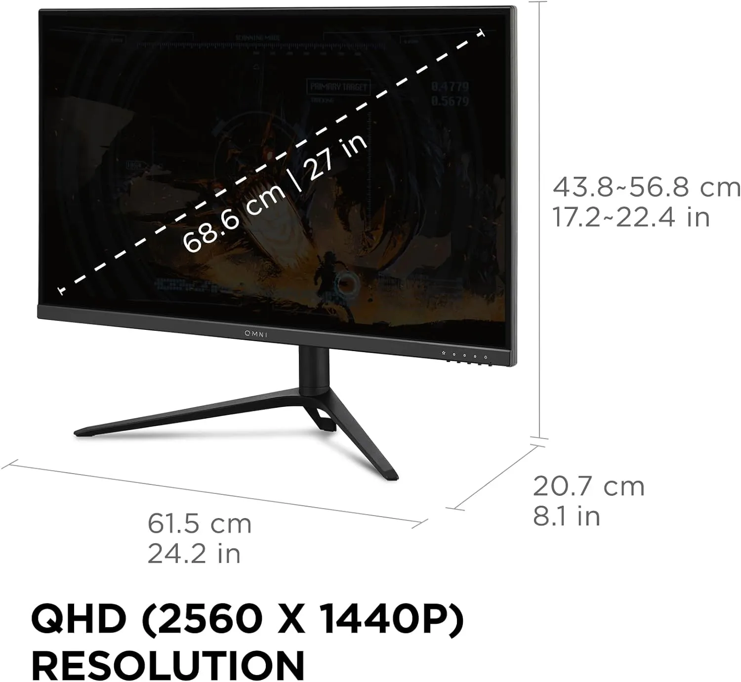 ViewSonic VX2728J-2K 27” 2K QHD Fast IPS Gaming Monitor | 180Hz | HDR10 | AMD FreeSync Premium | 1440p