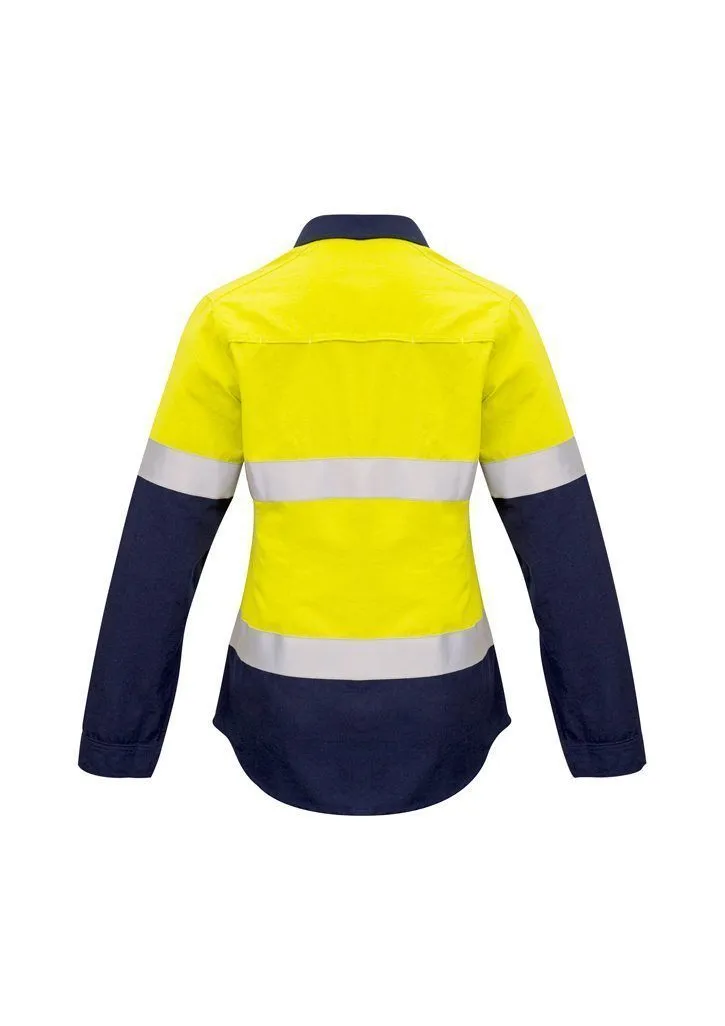 ZW131 Syzmik Womens FR Closed Front Shirt Hi Vis