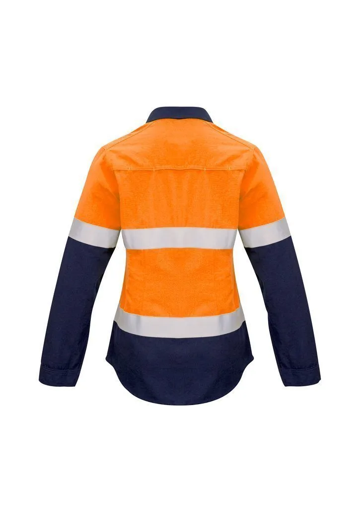 ZW131 Syzmik Womens FR Closed Front Shirt Hi Vis